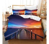 Parure De Lit Trois Pieces Paradise Beach, Housse De Couette Magnifiquement Décorée, Élégante Pour Enfants Et Jeunes