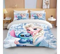 Parure De Lit Vaiana Frozen Pour Filles, Housse De Couette Et Taie D'oreiller, Motif Princesse Stitch, Decoration Pour Chambre D'enfant
