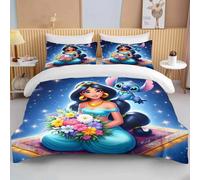 Parure De Lit Vaiana Frozen Pour Filles, Housse De Couette Et Taie D'oreiller, Motif Princesse Stitch, Decoration Pour Chambre D'enfant