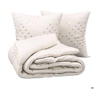 Parure de lit ""Vilma"" coton lavé tufté blanc ivoire 240x220cm - Atmosphera createur d'interieur