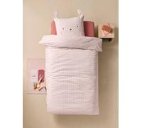 Parure enfant Magicouette CARONIMOS, avec coton recyclé carreaux rose 140X200