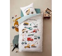 Parure enfant Magicouette Quel chantier ! blanc imprimé 140X200