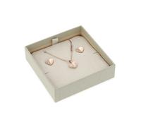 Parure Femme Guess Lovely Guess Jubs03188jwrgt-U - Acier Or Rose Avec Motifs C?Urs Et Pavé De Cristaux