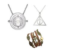 Parure Harry Potter collier retourneur de temps et collier RDLM + bracelet
