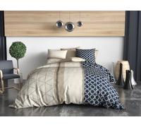 Parure Housse de Couette 100% Coton 57 Fils Nairobi : Taille au Choix - Housse de Couette 240 x 260 cm + 2 taies d’Oreiller