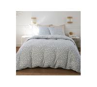 Parure housse de couette 260x240cm 100% gaze de coton motif liberty céladon ELMA