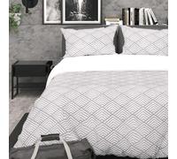 Parure Housse De Couette 3d Microfibre 260x240 Cm Laya Gris, Par Soleil D'ocre