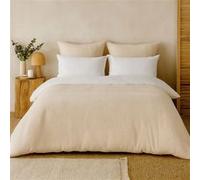 Parure housse de couette ALTOBUY 240x220cm 100% gaze de microfibre uni écru Blanc