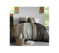 Parure housse de couette CITYLIA - motif urbain - 100% coton - 260x240cm - multicolore - 2 taies