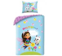 Halantex Housse de couette Gabby's Dollhouse 140×200 cm avec taie 70×90 cm 100% coton multicolore