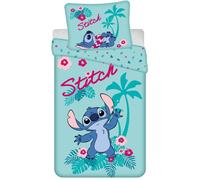 Parure housse de couette coton Lilo & Stitch 140x200 cm et Taie d'oreiller
