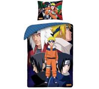 Parure housse de couette coton Naruto Shippuden 140x200 cm et Taie d'oreiller