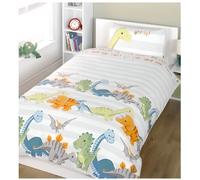 Rapport Home Parure de lit enfant avec housse de couette à motif dinosaure naturel 135 x 200 cm