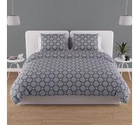 Soleil d'ocre, Parure Housse de Couette en Coton 57 Fils 240x220 cm Esmeralda Marine