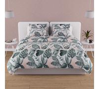 Soleil d'ocre, Parure Housse de Couette en Coton 57 Fils 240x220 cm Tropic Vert