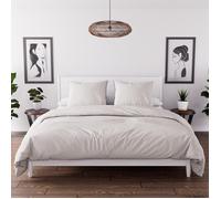 Parure housse de couette en microfibre lavée 240x220 cm BOHEME lin, par Intemporel