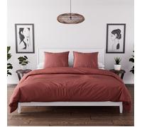 Intemporel Parure Housse de Couette en Microfibre lavée 260x240 cm Boheme Brique, par Soleil d'Ocre