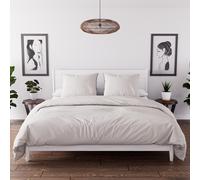 Intemporel Parure Housse de Couette en Microfibre lavée 260x240 cm Boheme Lin, par Soleil d'Ocre