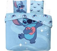 Parure Housse de Couette en Stitch Disney 2 Perseonnes - 1 Housse de Couette + 1 taie d'oreiller - 100% Coton (Parure de lit Lilo and Stitch Disney 2 Personnes - D, 240 X 220 Cm)