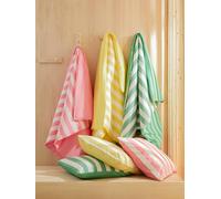 VERTBAUDET Parure Housse de Couette et taie d'oreiller avec Coton recyclé TRANSAT rayé Vert 140X200 63X63