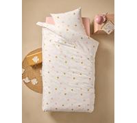VERTBAUDET Parure Housse de Couette et taie d'oreiller Hirondelles, avec Coton recy lanc imprimé 140X200 63X63