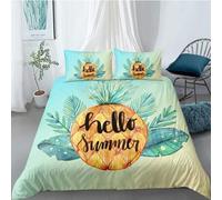 Parure Housse De Couette Fruits Tropicaux Ananas Jaune Xcm Ensemble De Literie D Ensemble De Housse De Couette Imprim¿¿E Queen King Twin Size