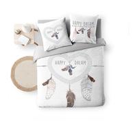 Parure Housse de couette - Happy Dreams - 220x240 cm - 100% Coton - 2 Taies - Oeko-Tex®