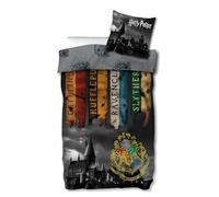 Parure Housse de Couette Harry Potter - 1 Housse de Couette + 1 taie d'oreiller - 100% Coton (Parure de lit Harry Potter, 140 X 200 Cm)