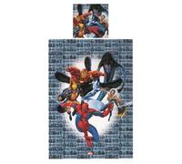 Parure housse de couette - Marvel - Super-héros - 160x210 cm - 100% coton - Licence officielle