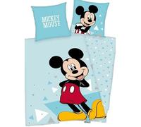 Parure Housse de Couette Mickey Disney + Taies d'oreiller Mickey