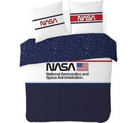 Parure Housse de Couette NASA - 1 Housse de Couette + 1 taie d'oreiller - 100% Coton (240 X 220 cm, Parure de lit NASA - A)