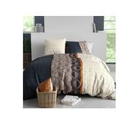 Parure housse de couette ORESTE - Motif graphique multicolore - 100% coton - 260x240cm