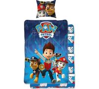 Parure Housse de Couette Paw Patrol en Coton, Parure de lit Réversible 140x200 cm, Taie d'oreiller 63x63 cm, 100% Coton (Parure de lit Paw Patrol, 140x200cm)