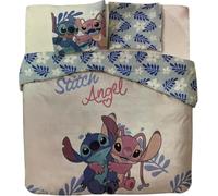 Parure Housse de Couette Stitch Disney - 1 Housse de Couette + 2 taies d'oreiller - 100% Coton (Parure de lit Stitch Disney 2 Personnes - C, 240 X 220 Cm)