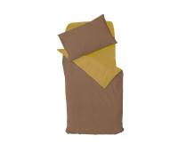 Parure de couette bicolore pour enfant Marron Clair 100x140 cm
