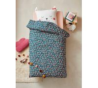 VERTBAUDET Parure Housse de Couette + taie d'oreiller Enfant Chat WAOU Bleu/Multicolore 140X200 63X63