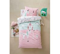 VERTBAUDET Parure Housse de Couette+ taie d'oreiller Fille Licornes Magiques Oeko-Tex® Bleu Clair 140X200 63X63