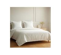 Parure housse de couette VITALIA - 260x240cm - Coton - Blanc