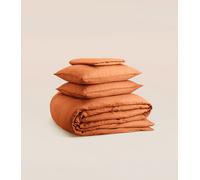 Parure - Lin fançais et belge - Orange - Respirante, responsable et durable - Tediber