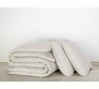 Parure Linge de lit Olivia Cream - Set Housse de Couette 200x200 cm + 2 taies d'oreiller 60x70 cm