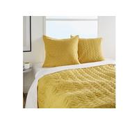 PARURE LIT 2 P. TRESSES DESSUS LIT 2 TAIES OCRE ATMOSPHERA - Jaune Ocre G