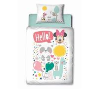 Parure lit Housse de couette Minnie Mouse pour enfant fille Mickey Disney 100x135 réversible