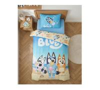 Parure lit Housse de couette réversible BLUEY 100x135cm 100% Coton - Bingo plage