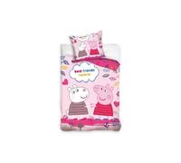 Parure lit Housse de couette réversible PEPPA PIG 140 × 200 cm 100% coton