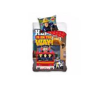 Parure lit Housse de couette réversible SAM LE POMPIER 100 × 135 cm 100% coton