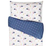 Parure de lit réversible en coton fairy flore rose 80X120