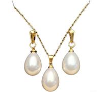 Parure Minimaliste Perle Goutte d'Eau Collier Boucles(Gold) | Design goutte d'eau, perle imitation réaliste, style minimaliste pour français, sophistiquée