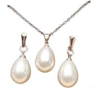 Parure Minimaliste Perle Goutte d'Eau Collier Boucles(Pink Gold) | Design goutte d'eau, perle imitation réaliste, style minimaliste pour français, sophistiquée