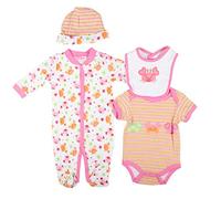 Parure naissance 4 pièces - bébé fille - rose (9 mois)