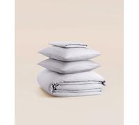 Parure - Satin de coton - Gris - Douce, légère et résistante - Confectionnée au Portugal - Tediber